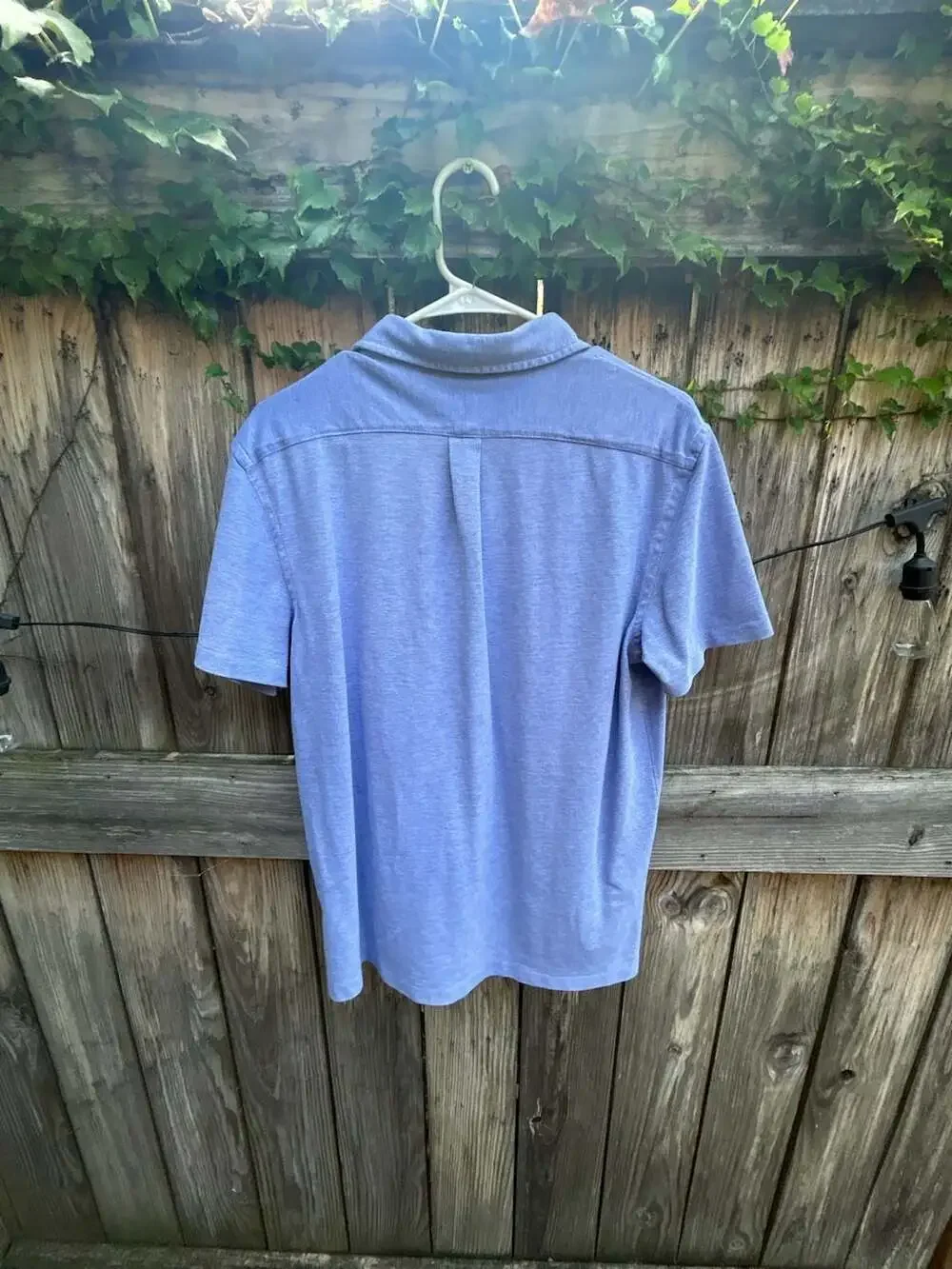 Ralph Lauren Knit Oxford Polo Shirt Mens Medium Blue Short Sleeve Cotton
